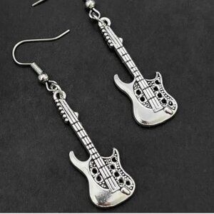 Guitar Design Dangle Earrings
